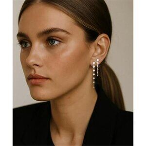 14K Gold Plated Dangle Earrings for Women Dainty Silver Drop Earring Trendy